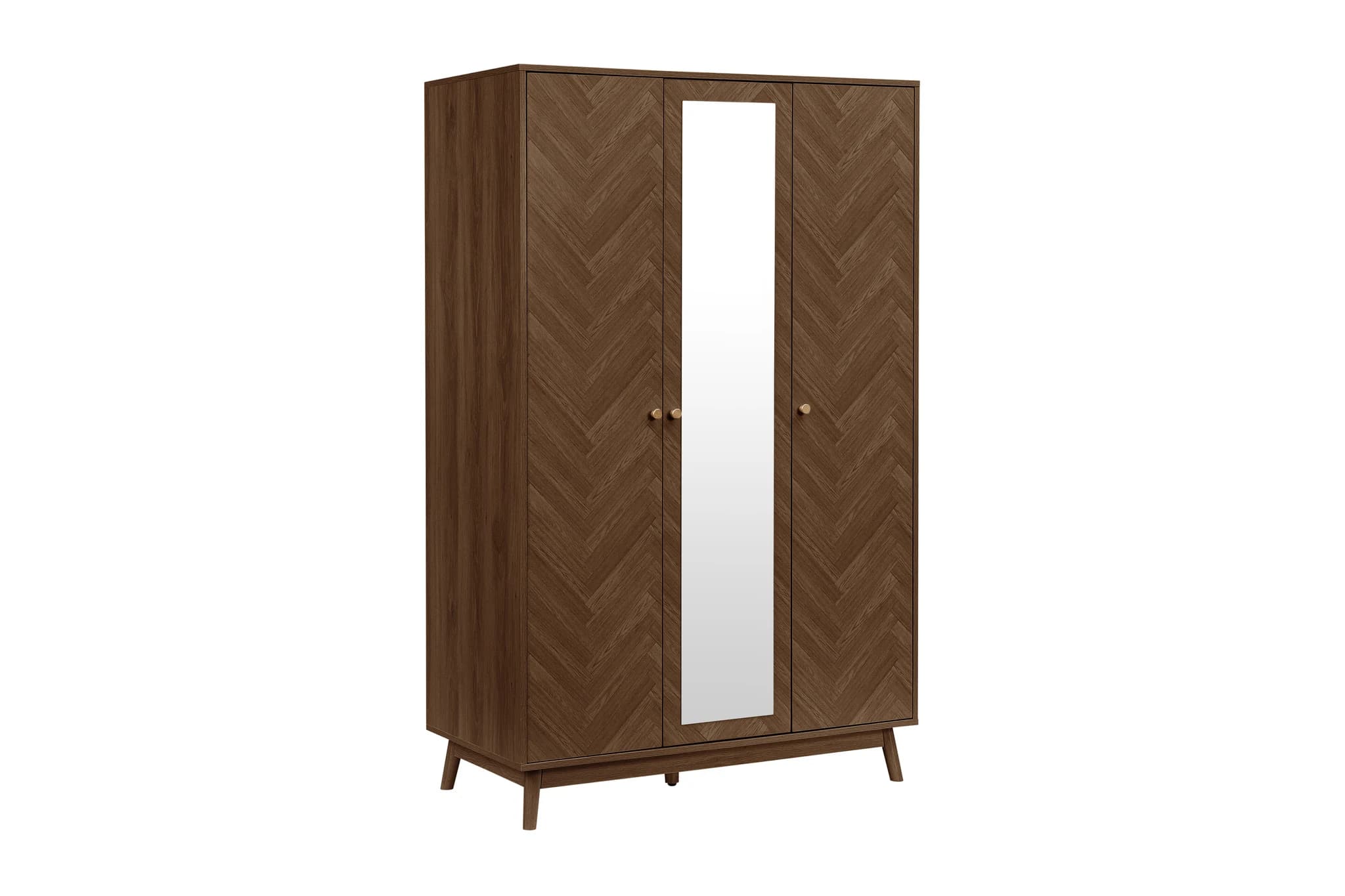 Herringford 3 Door Wardrobe With Mirror - Wardrobes, photo 3 of 10