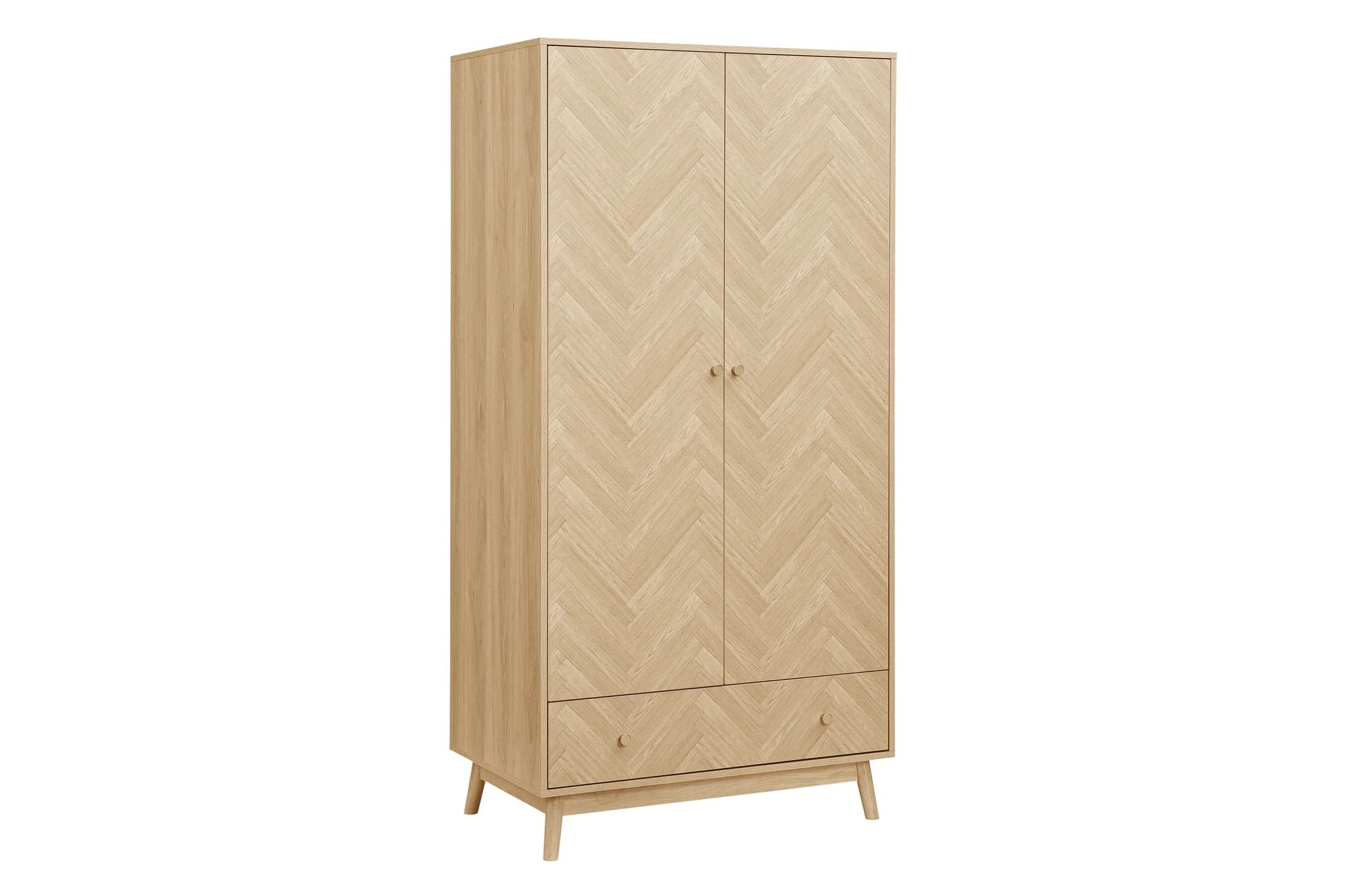 Herringford 2 Door 1 Drawer Wardrobe - Wardrobes, photo 3 of 10