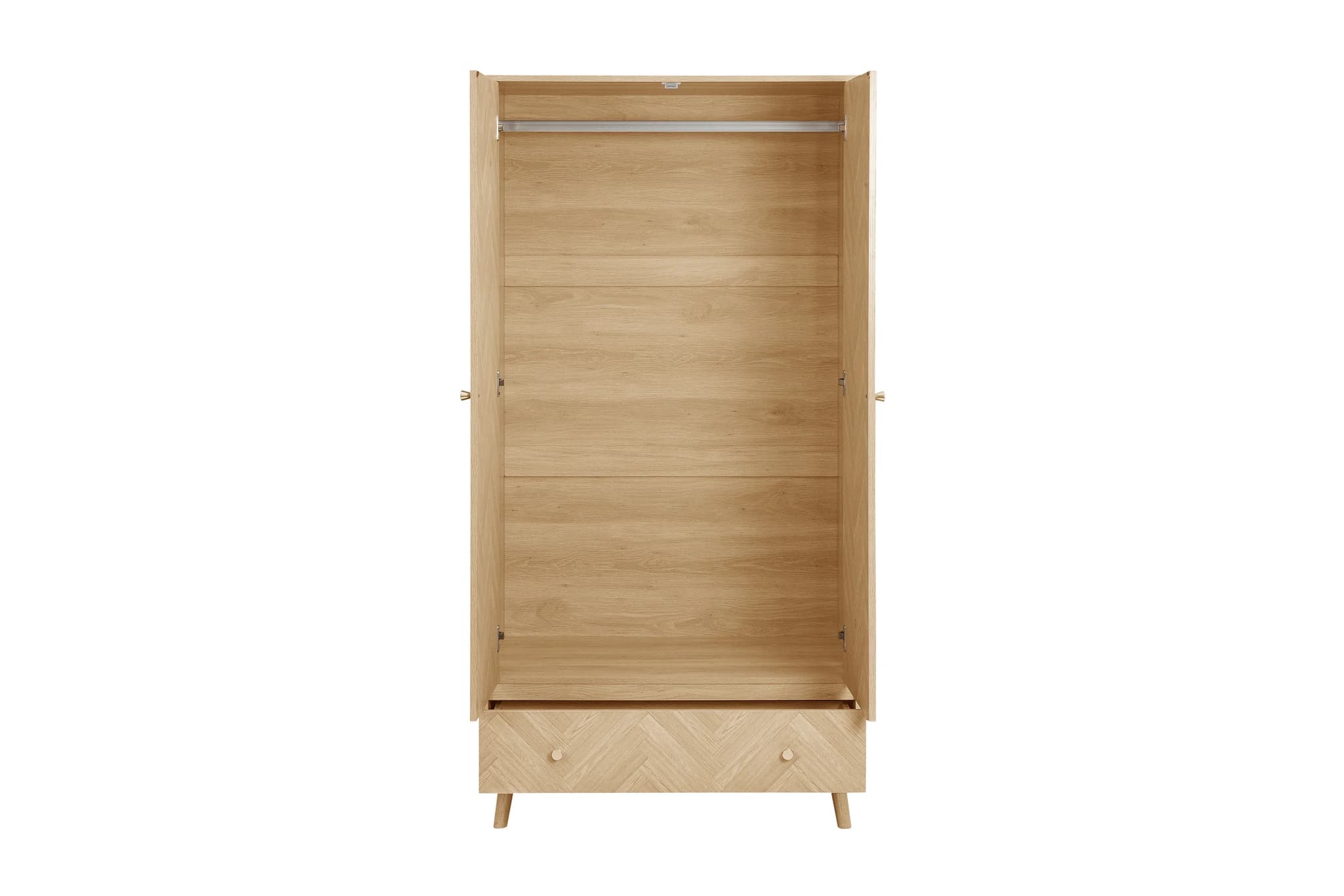 Herringford 2 Door 1 Drawer Wardrobe - Wardrobes, photo 5 of 10