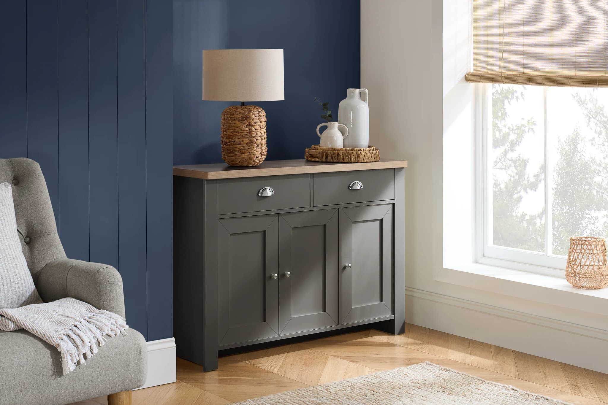 Highgate 3 Door 2 Drawer Sideboard - Sideboards, photo 2 of 10