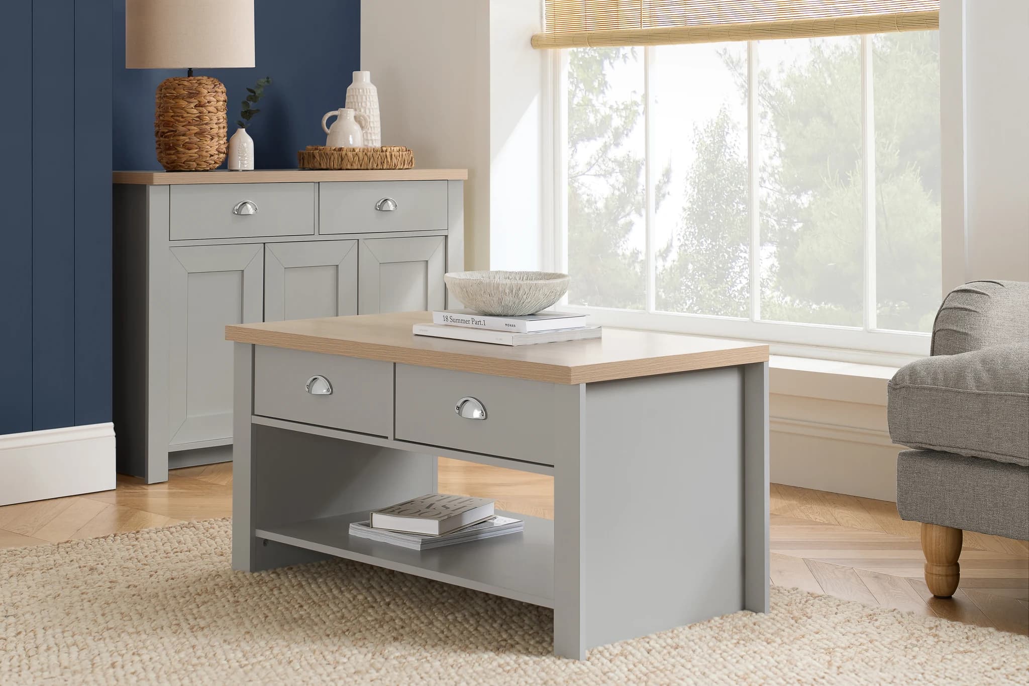 Highgate 2 Drawer Coffee Table - Coffee tables, photo 2 of 10