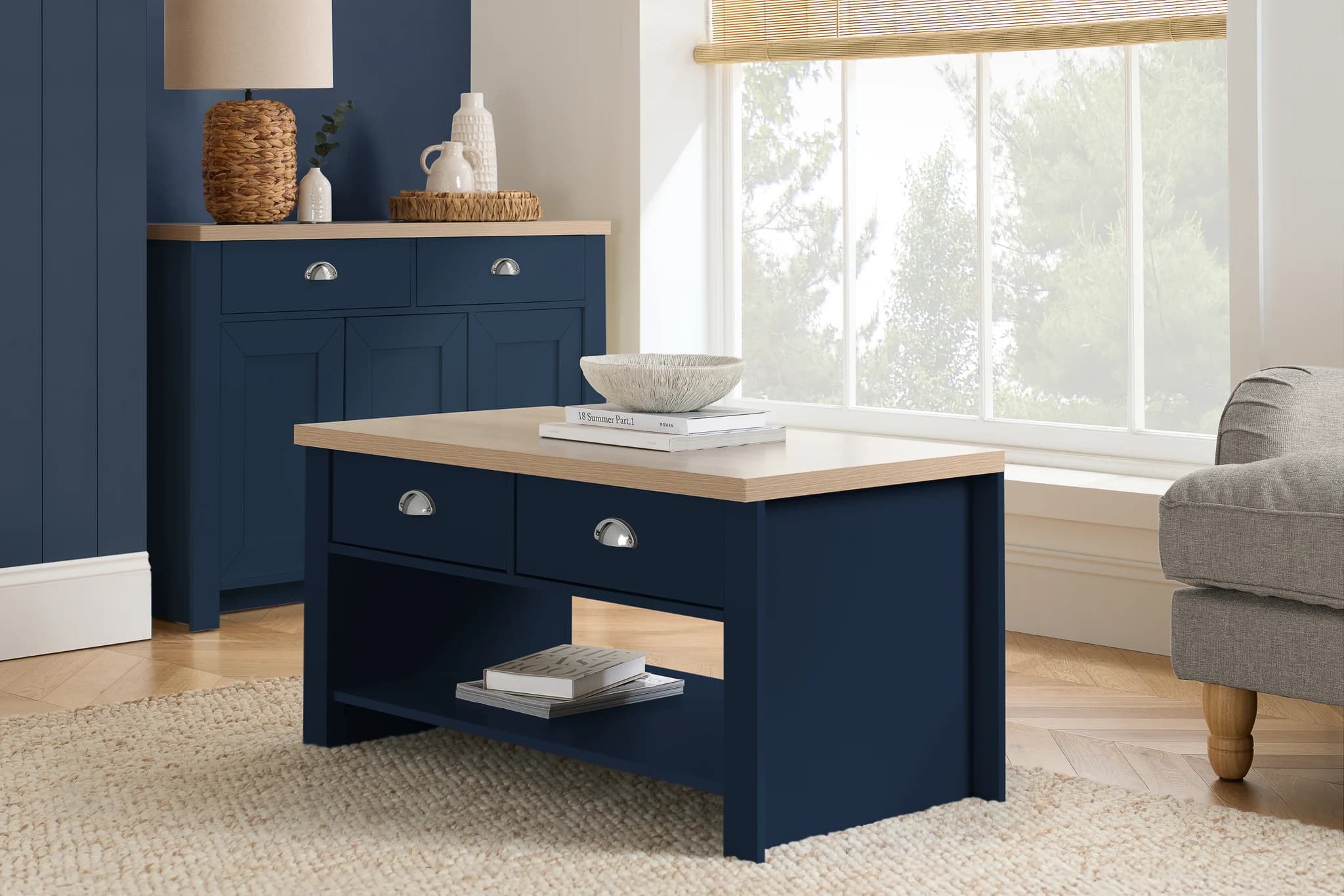 Highgate 2 Drawer Coffee Table - Coffee tables, photo 2 of 10