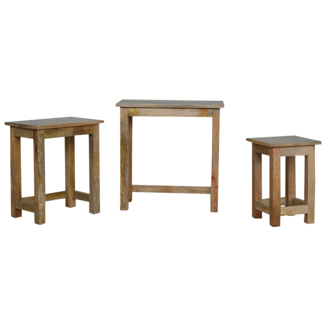 Country Solid Wood Stool Set of 3 - Stools & bar stools, photo 3 of 10