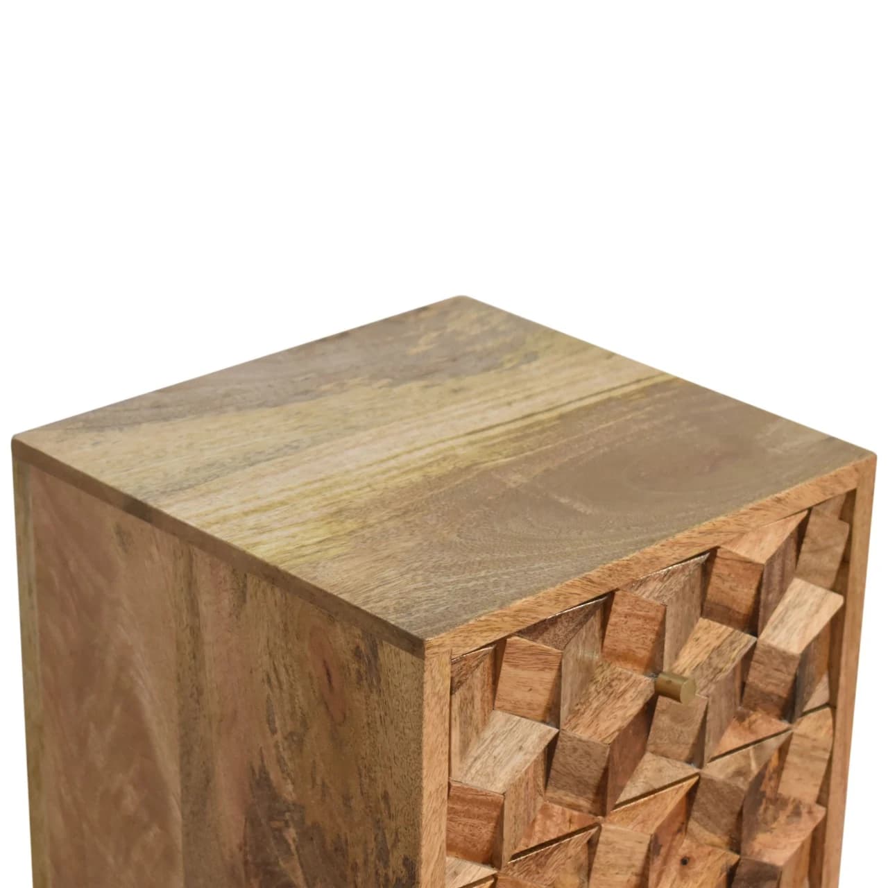 Mini Cube Carved 2 Drawer Bedside - Bedside tables, photo 7 of 10