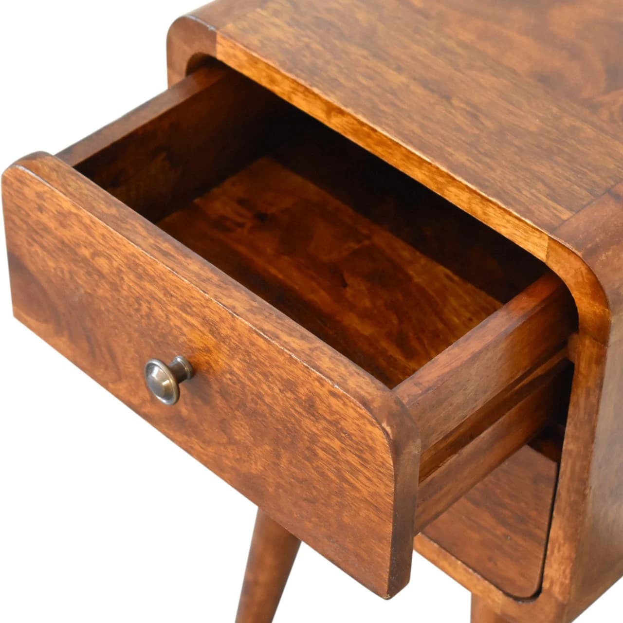Mini Chestnut Curved Bedside - Bedside tables, photo 8 of 10
