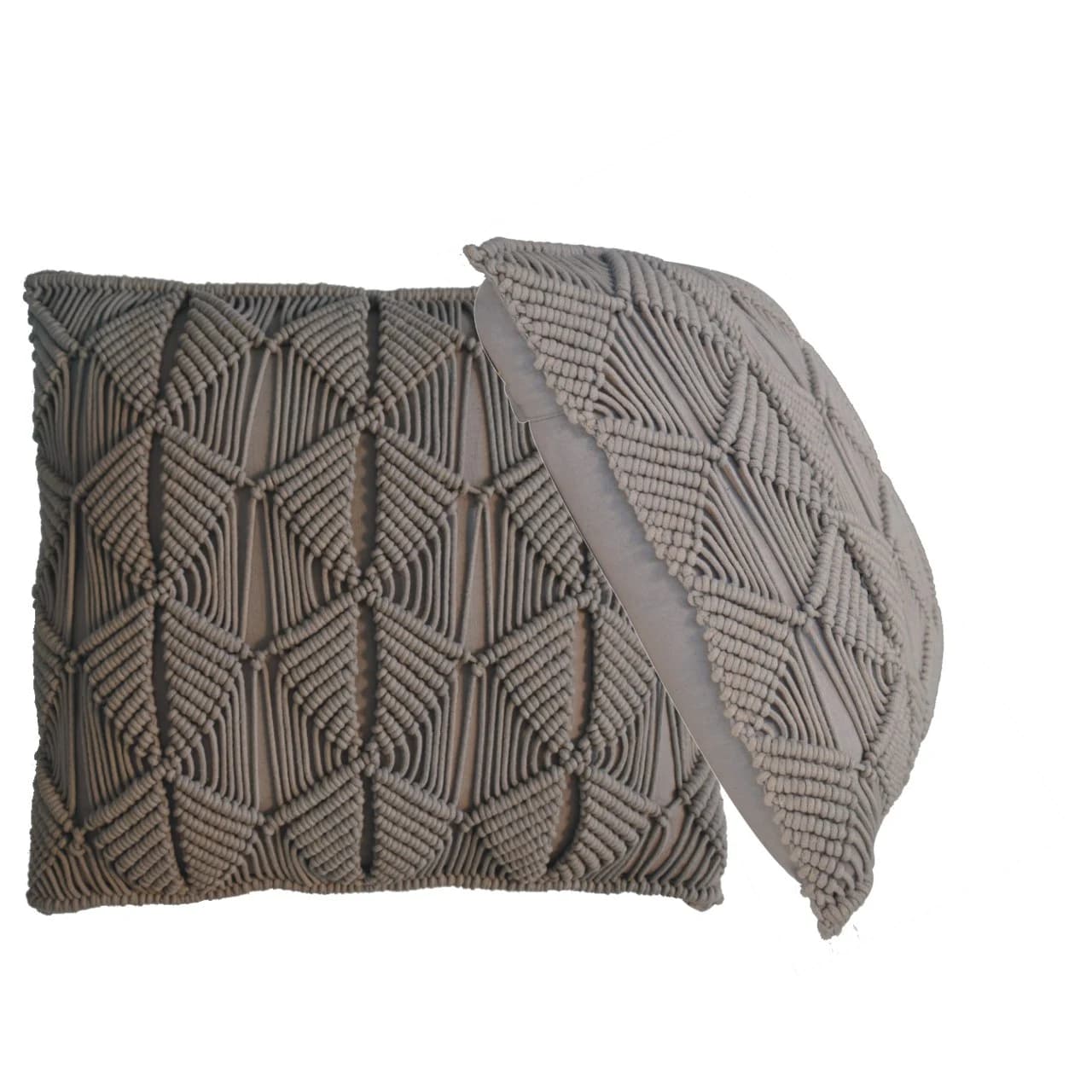 Esmi Cushion Set of 2 - Grey - Cushions & throws, photo 2 of 8