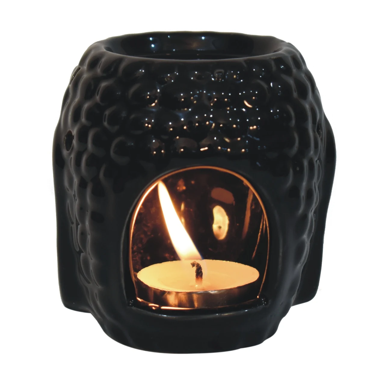 Black Buddah Oil Burner (Lotus) - Artificial plants & flowers, photo 3 of 10