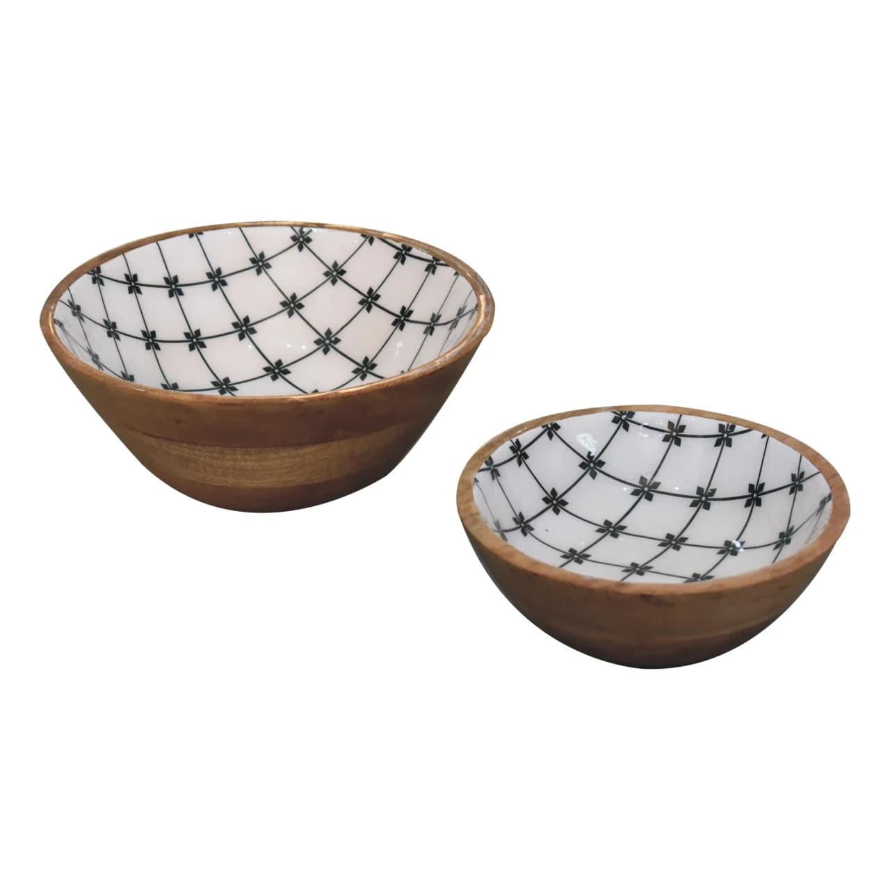 2x Lacquered Flower Bowl Set - Decorative, photo 2 of 8