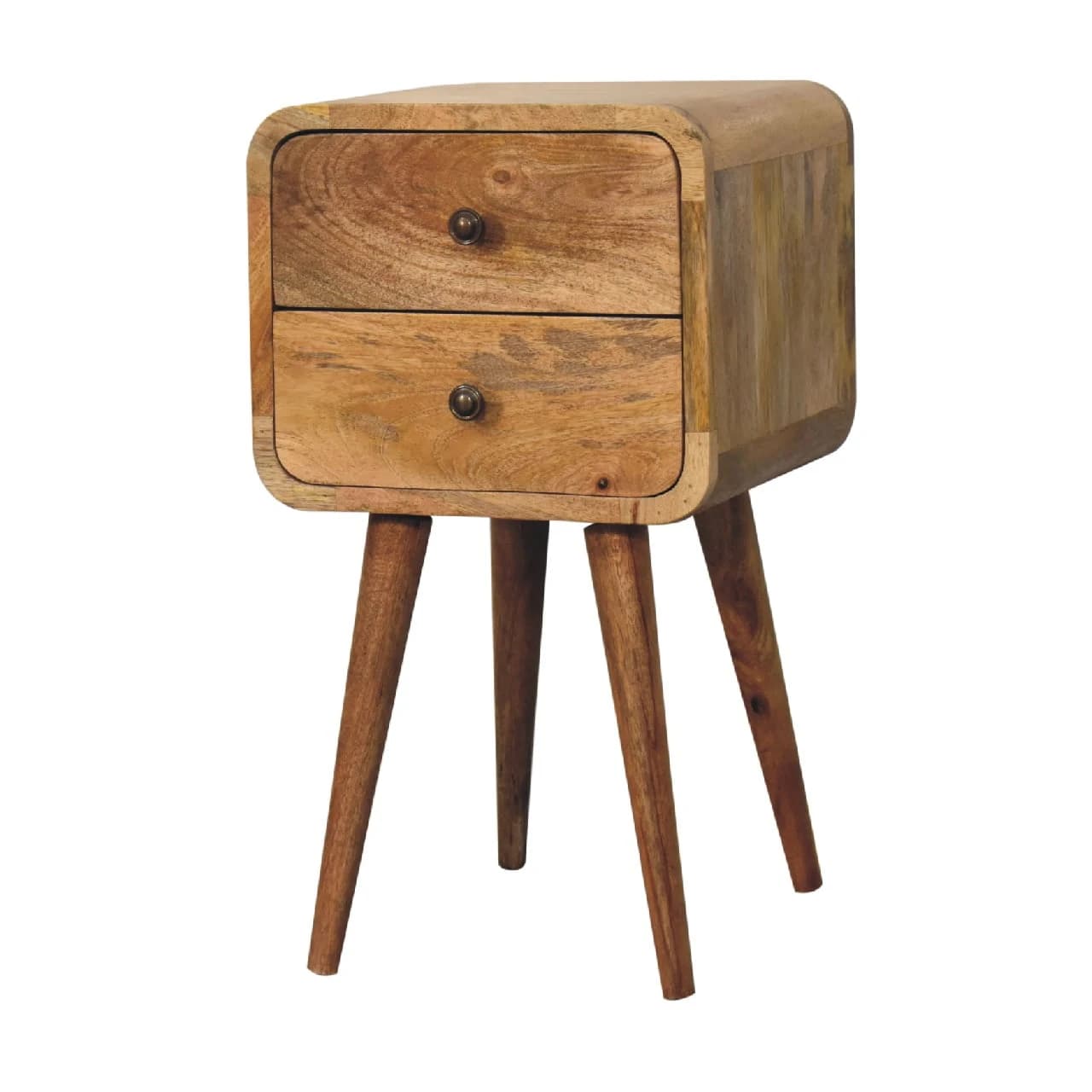Mini Oak-ish Curved Bedside - Bedside tables, photo 2 of 8
