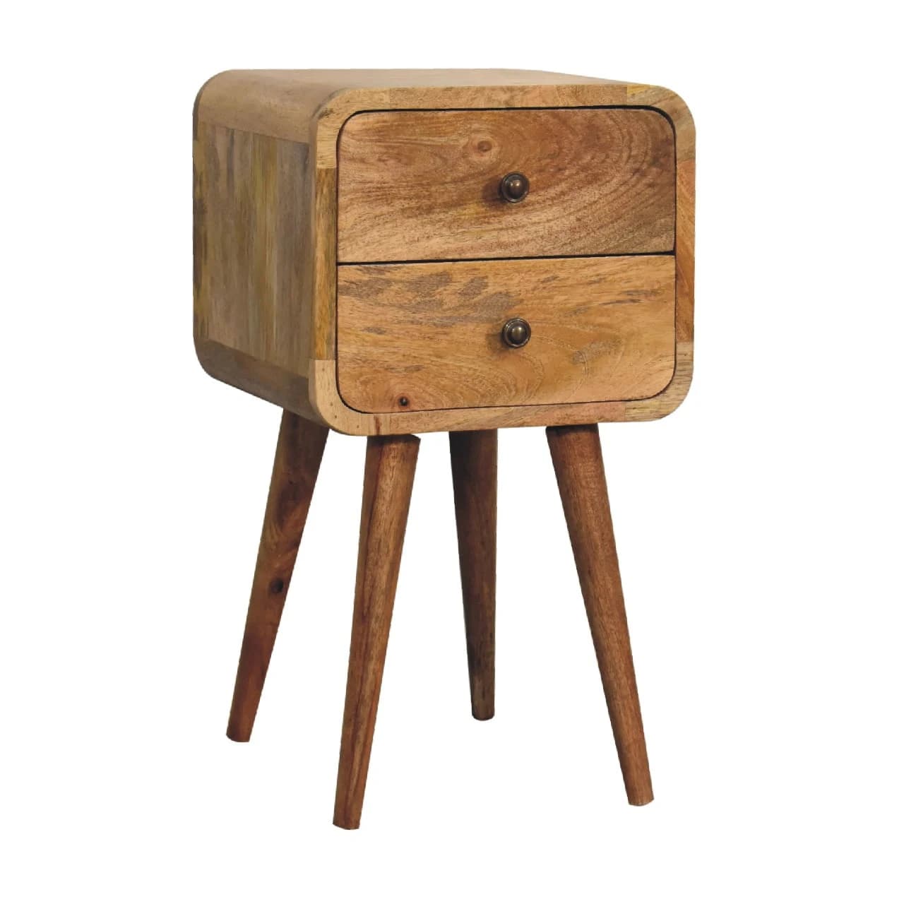 Mini Oak-ish Curved Bedside - Bedside tables, photo 3 of 8