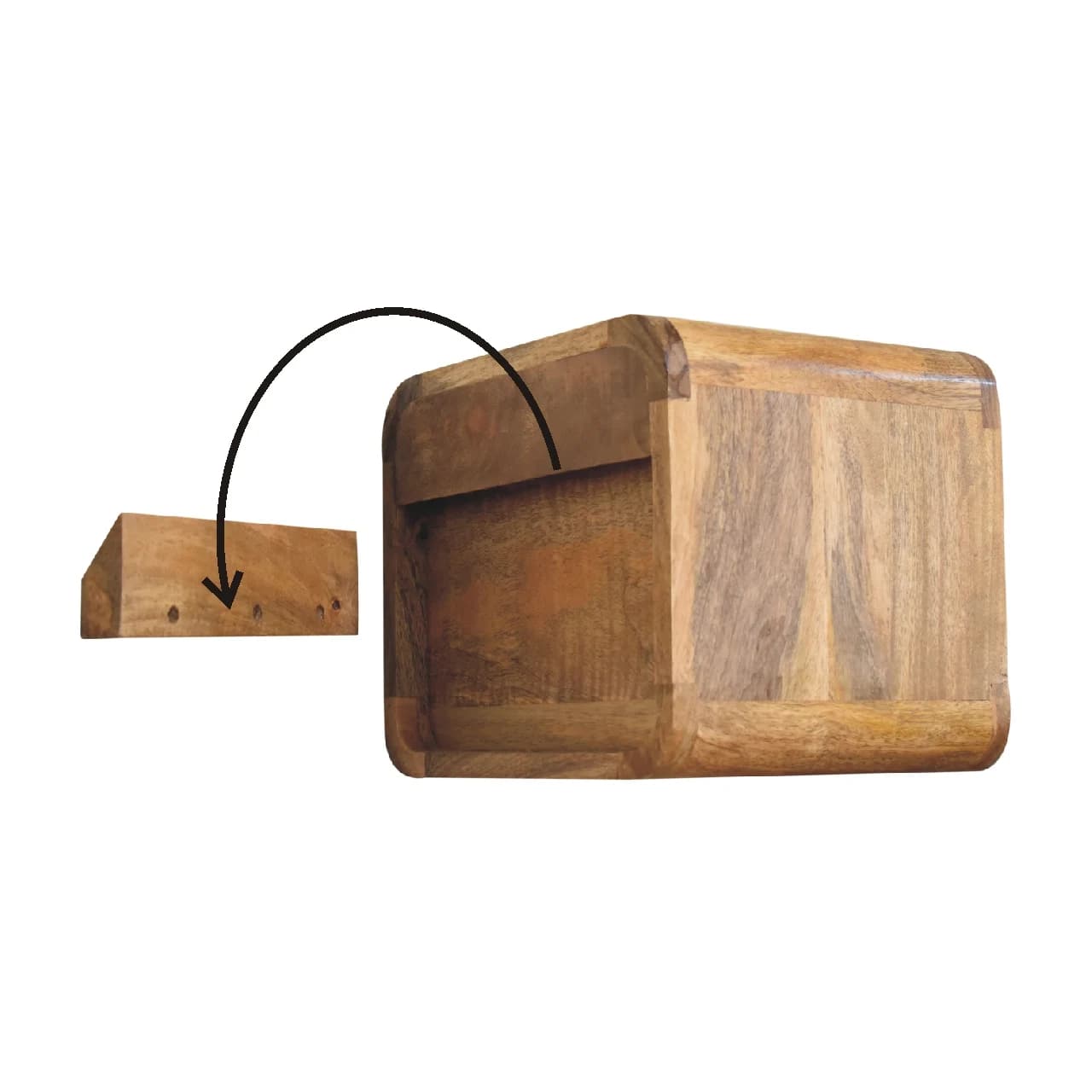 Mini Curve Oak-ish Floating Bedside - Bedside tables, photo 9 of 9