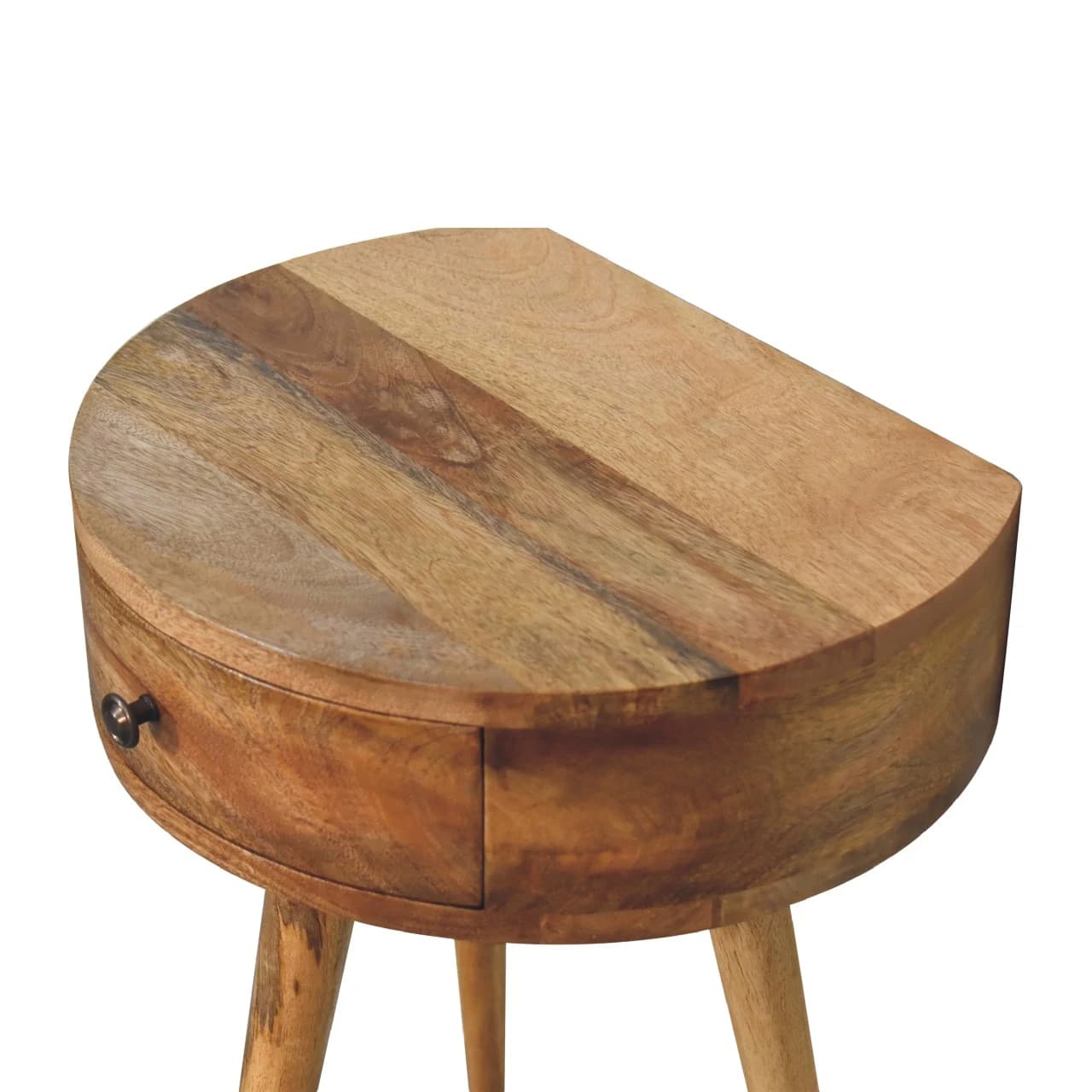 Mini Oak-ish Circular Shape Bedside - Bedside tables, photo 2 of 8