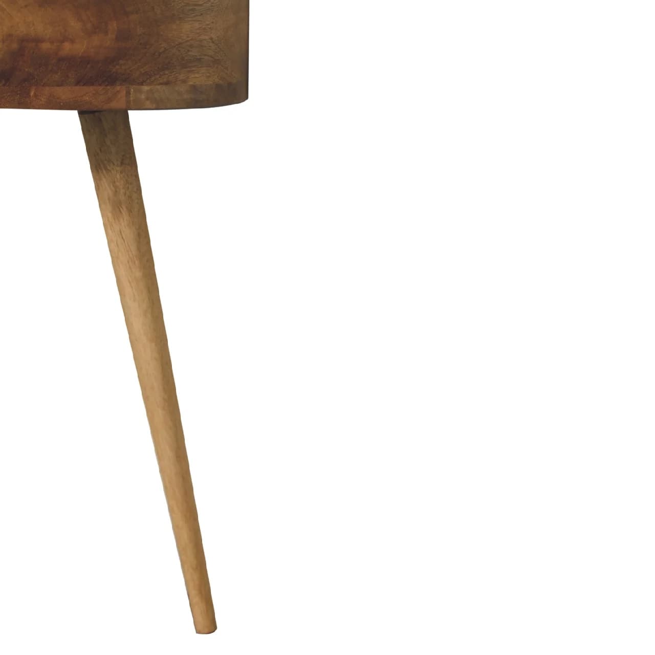 Mini Oak-ish Circular Shape Bedside - Bedside tables, photo 6 of 8