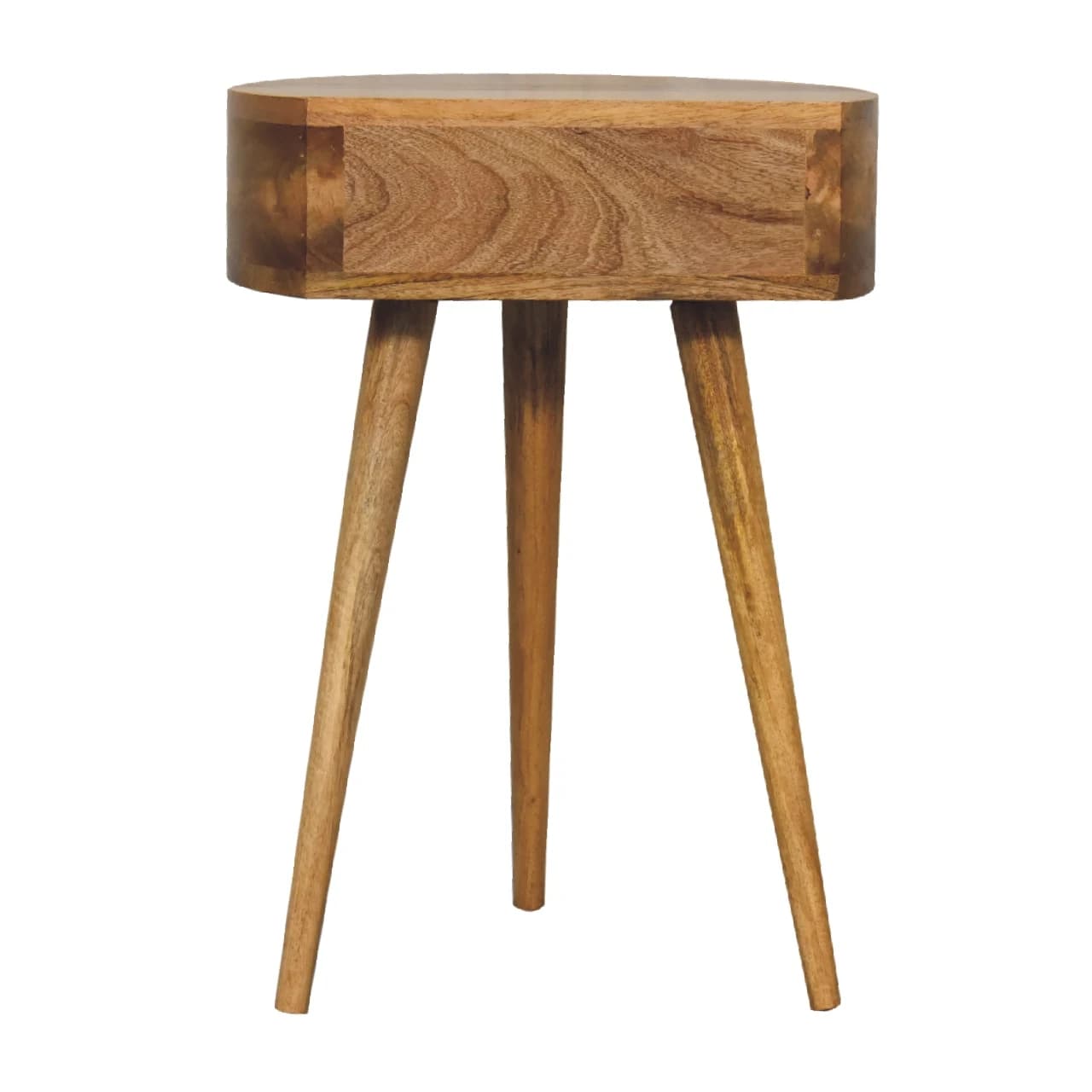 Mini Oak-ish Circular Shape Bedside - Bedside tables, photo 7 of 8