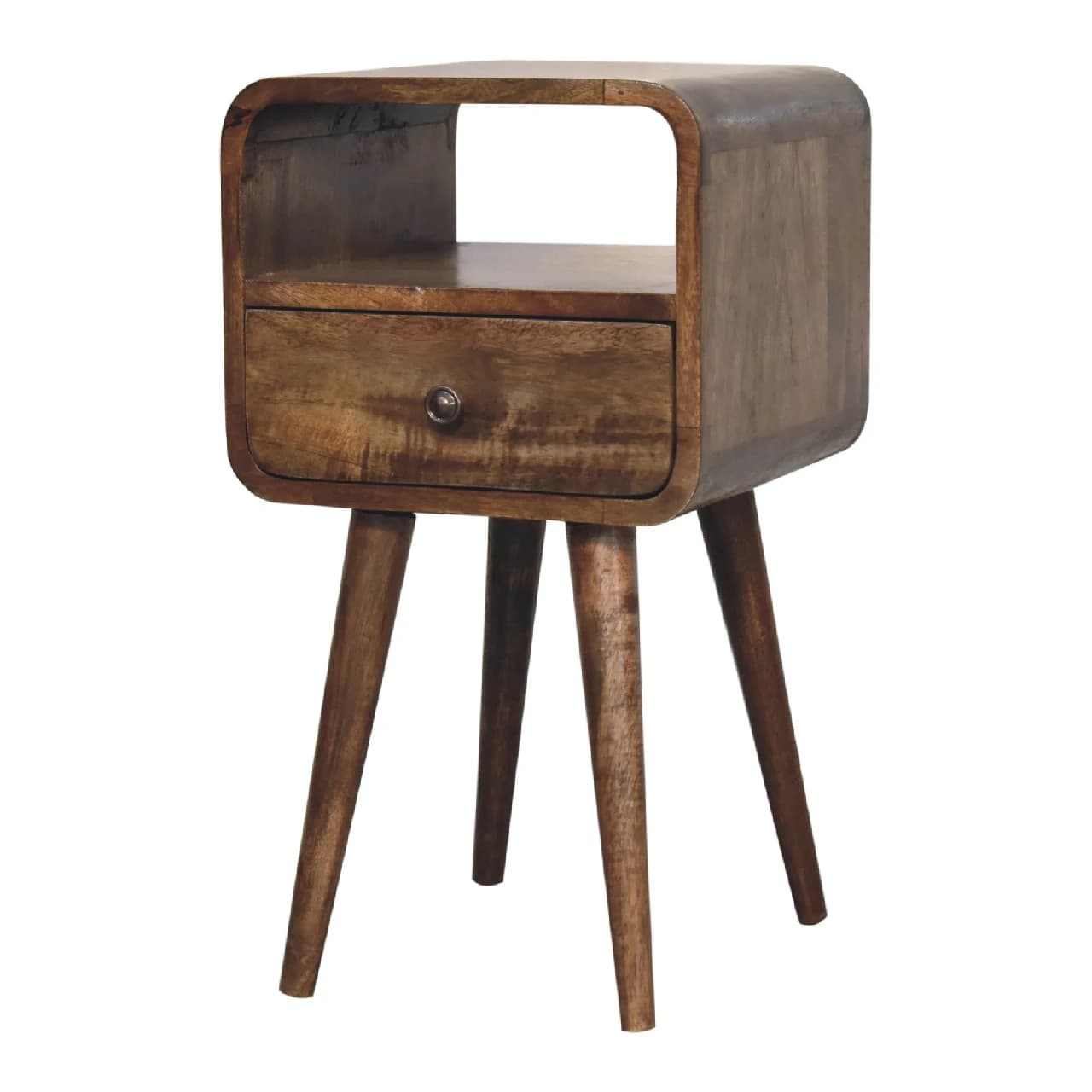 Mini Grey Wash Curve Open Bedside - Bedside tables, photo 2 of 8