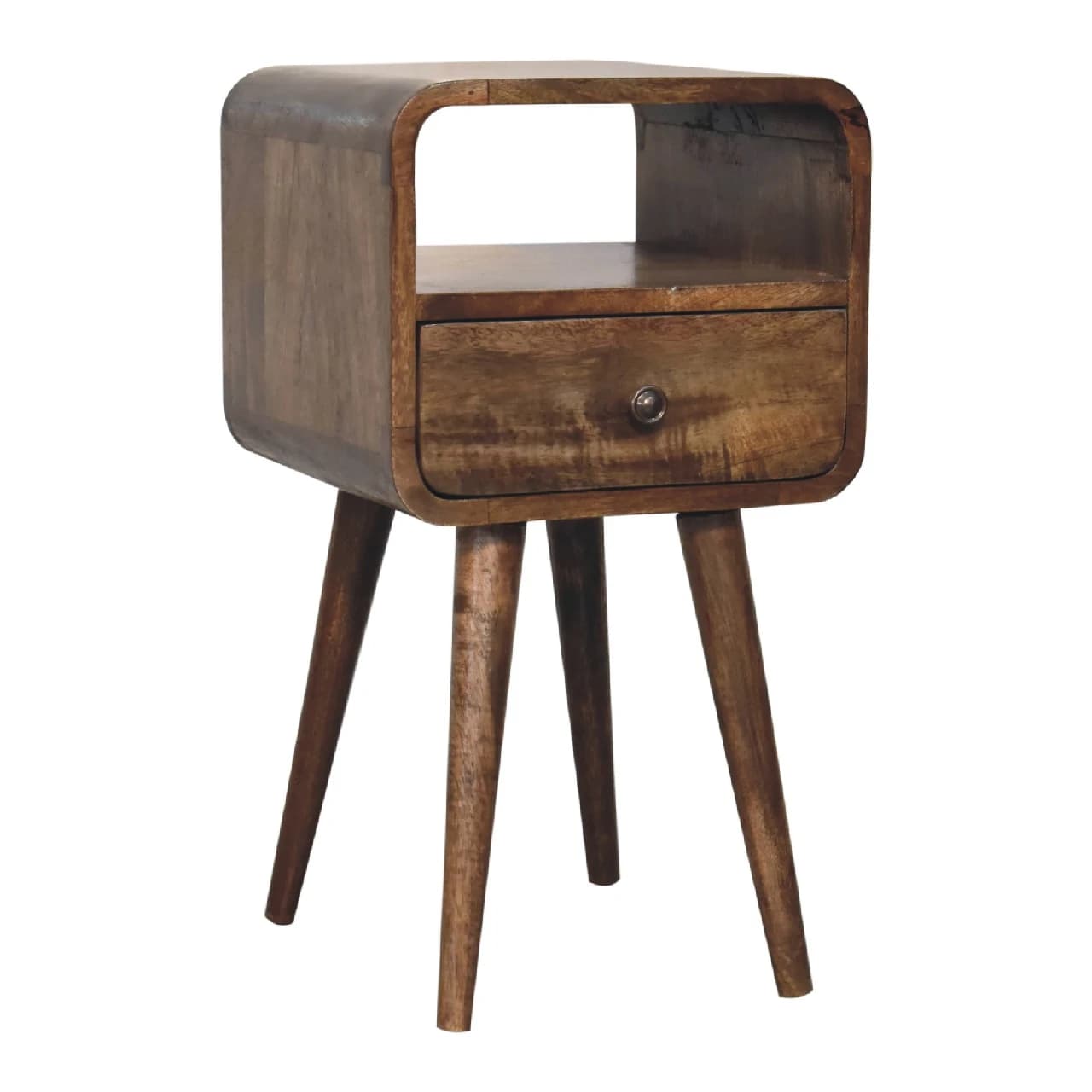 Mini Grey Wash Curve Open Bedside - Bedside tables, photo 3 of 8