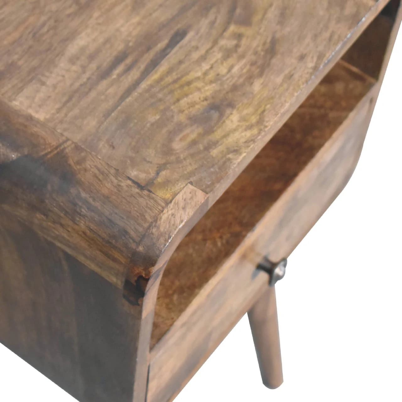 Mini Grey Wash Curve Open Bedside - Bedside tables, photo 4 of 8