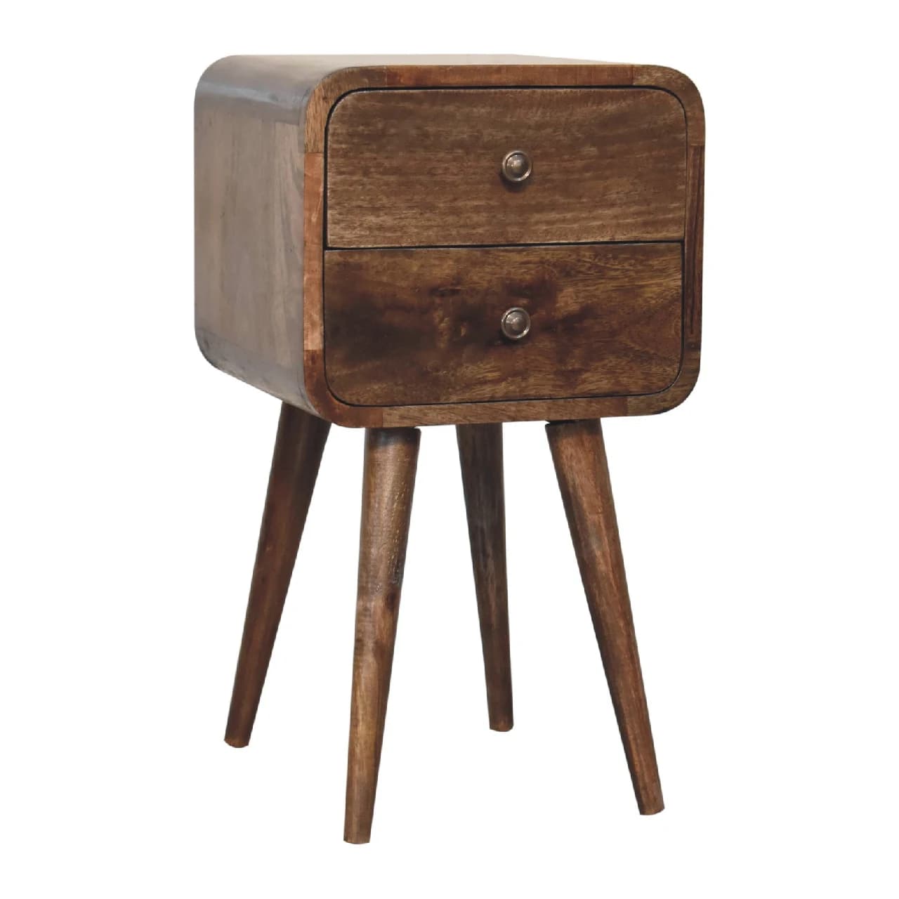 Mini Curved Grey Washed Bedside - Bedside tables, photo 3 of 9