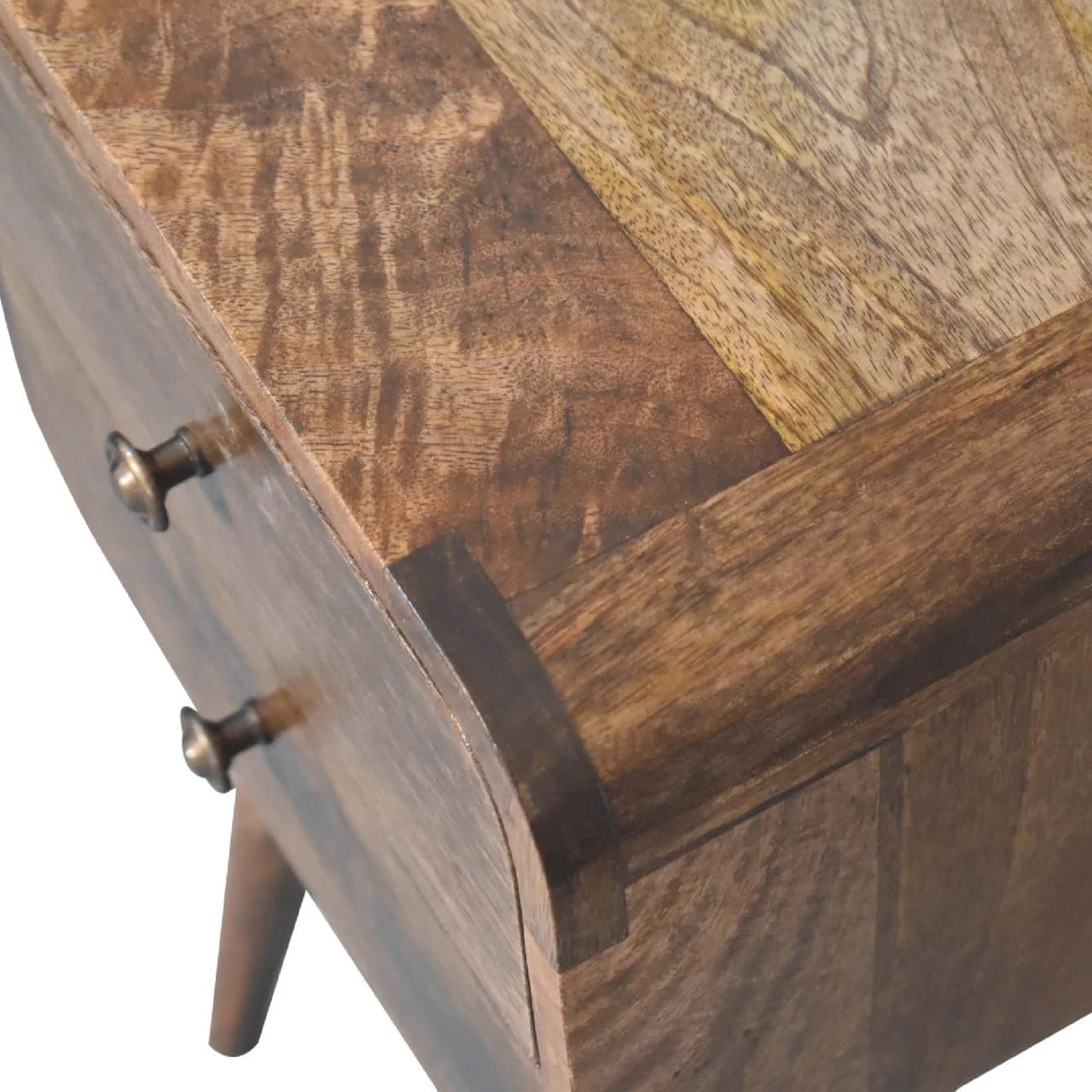 Mini Curved Grey Washed Bedside - Bedside tables, photo 5 of 9