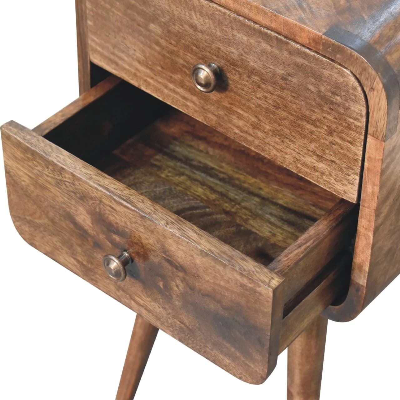 Mini Curved Grey Washed Bedside - Bedside tables, photo 6 of 9