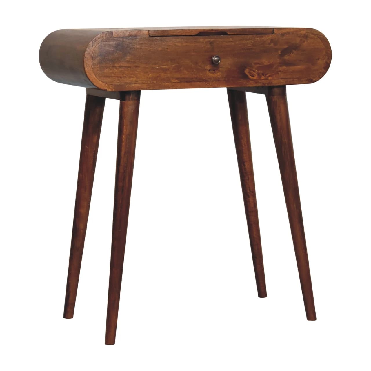 Mini Round Chestnut Fold Vanity - Tables, photo 2 of 10