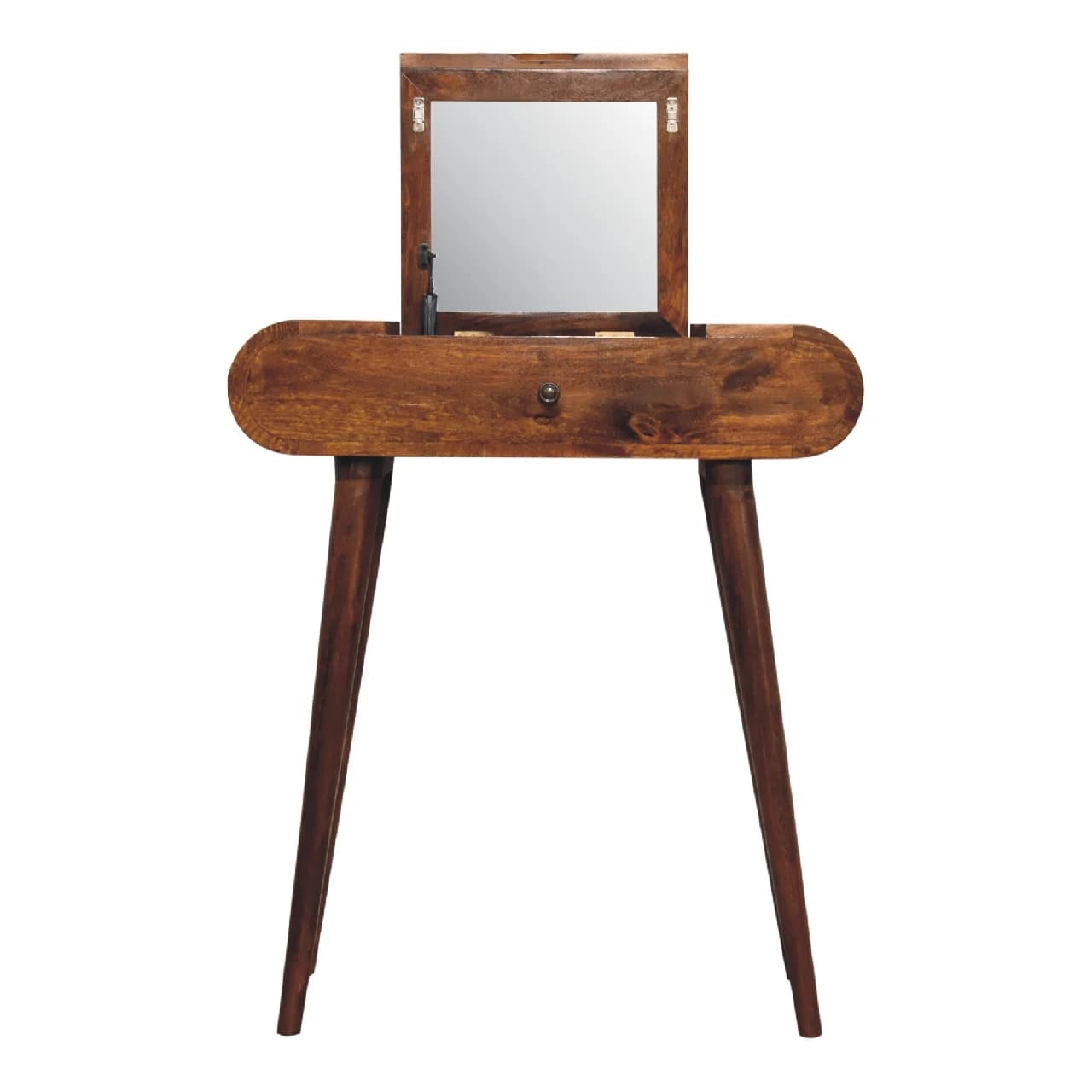 Mini Round Chestnut Fold Vanity - Tables, photo 4 of 10