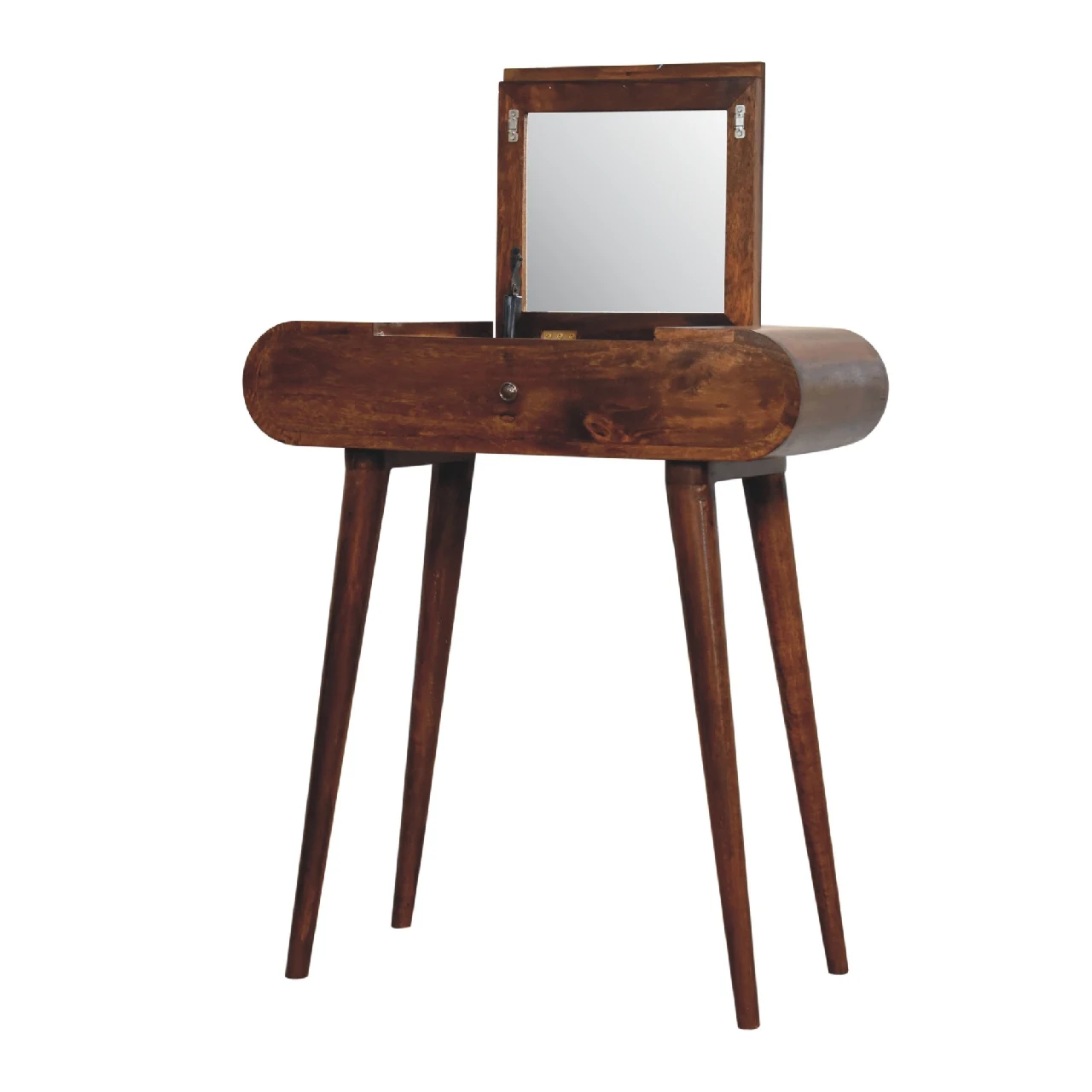 Mini Round Chestnut Fold Vanity - Tables, photo 5 of 10