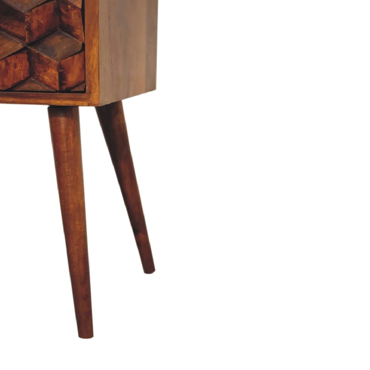 Mini Chestnut Cube 2 Drawer Bedside - Bedside tables, photo 7 of 9