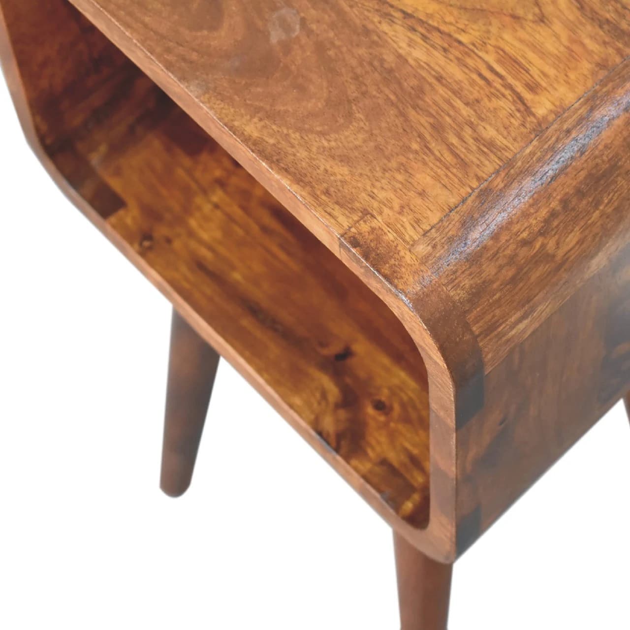 Mini Chestnut Curved Open Bedside - Bedside tables, photo 6 of 8