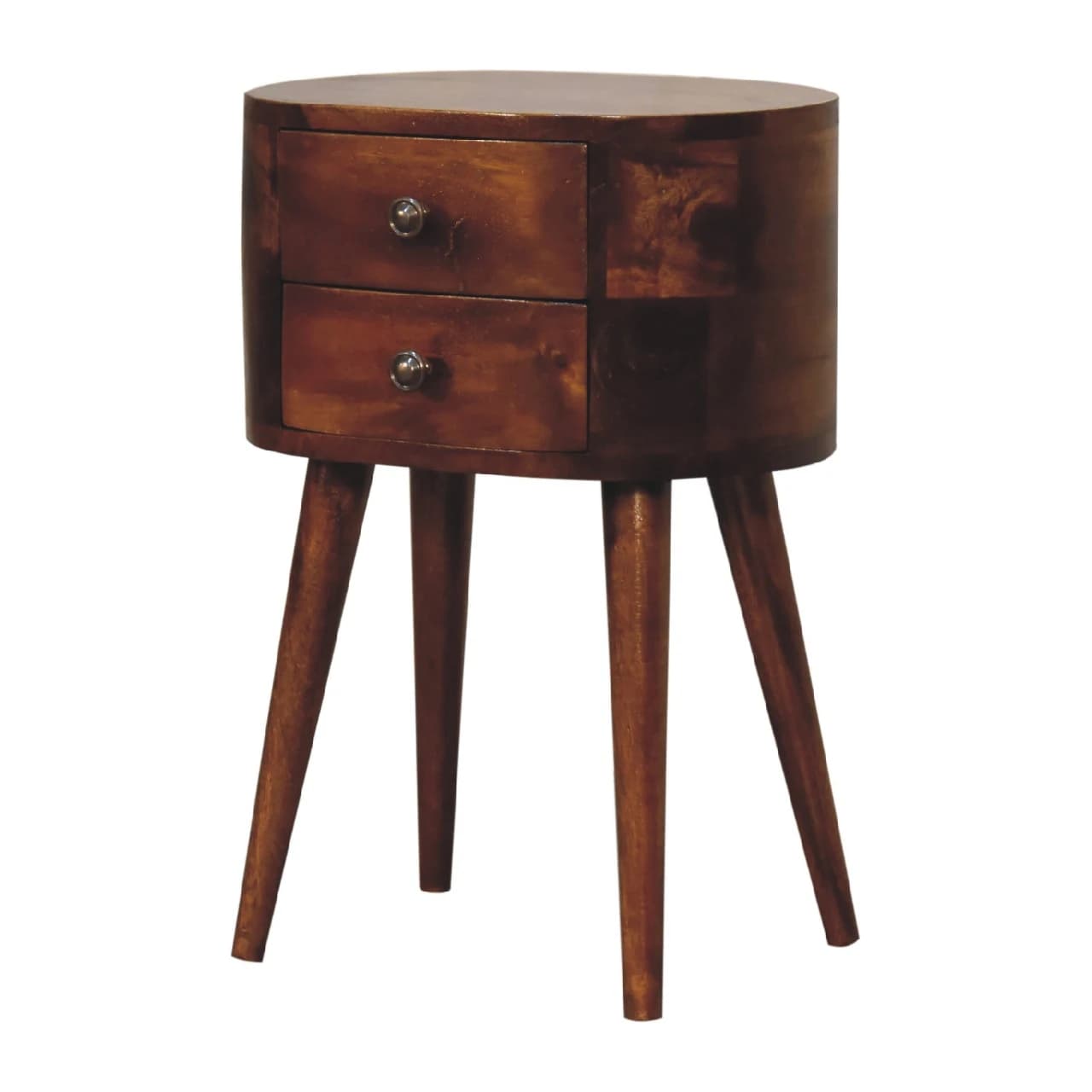 Mini Chestnut Rounded Bedside Table - Bedside tables, photo 2 of 10