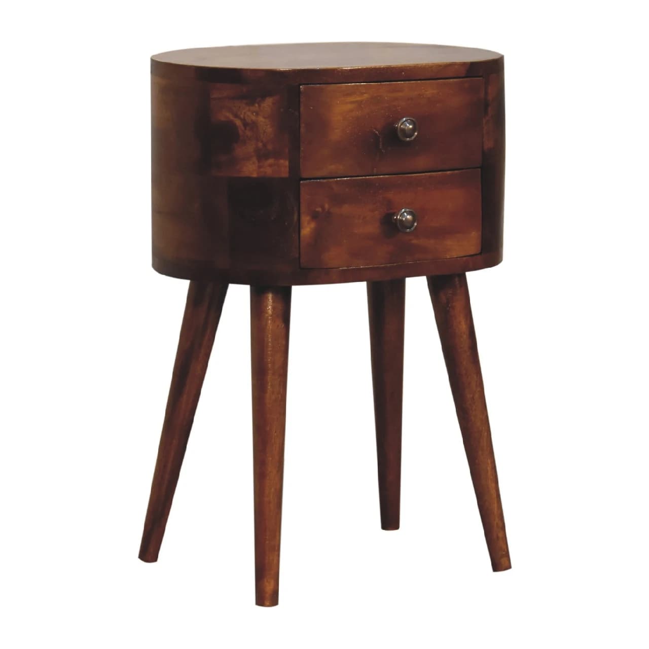 Mini Chestnut Rounded Bedside Table - Bedside tables, photo 3 of 10