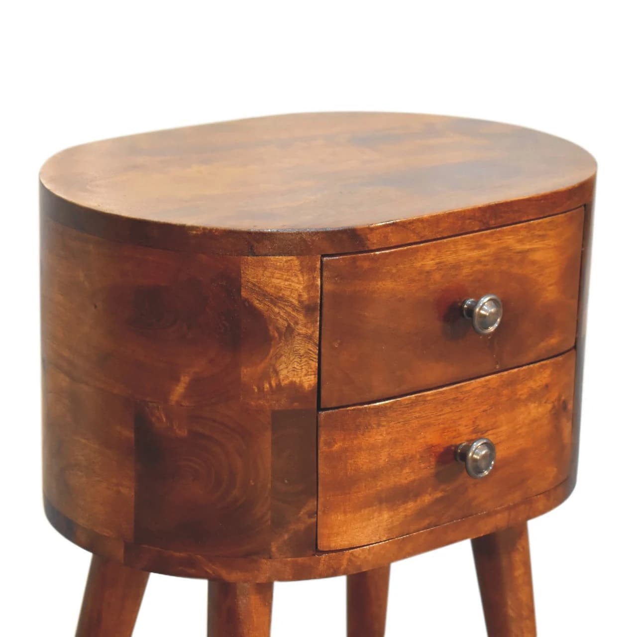 Mini Chestnut Rounded Bedside Table - Bedside tables, photo 5 of 10