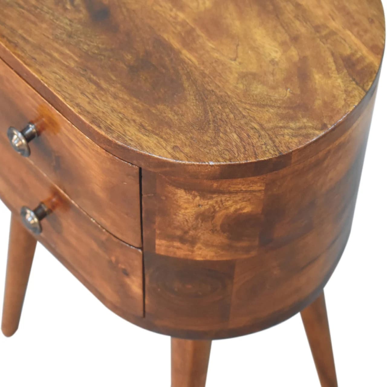 Mini Chestnut Rounded Bedside Table - Bedside tables, photo 6 of 10