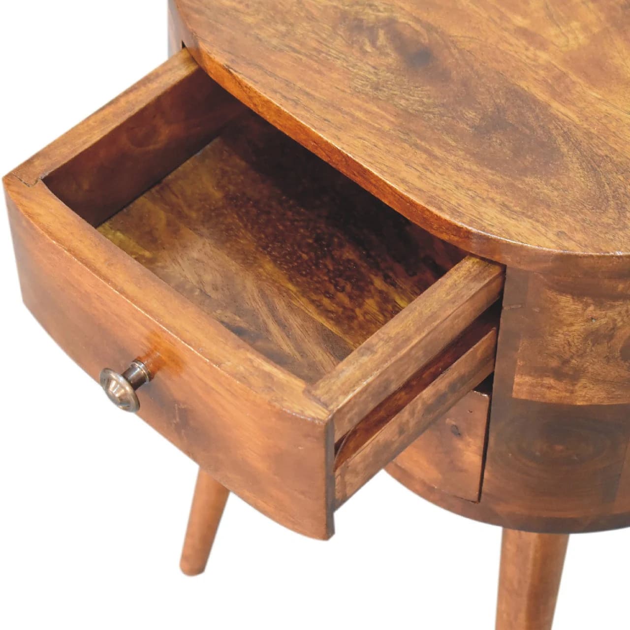 Mini Chestnut Rounded Bedside Table - Bedside tables, photo 8 of 10