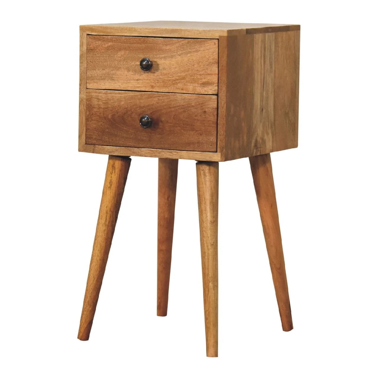 Mini 2 Drawer Oak-ish Bedside - Bedside tables, photo 2 of 9