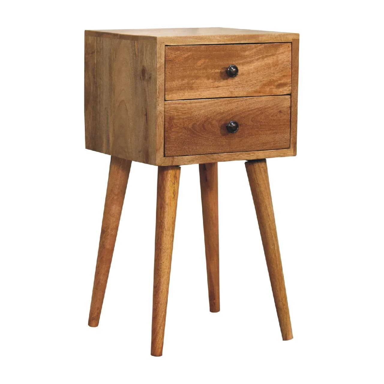 Mini 2 Drawer Oak-ish Bedside - Bedside tables, photo 3 of 9