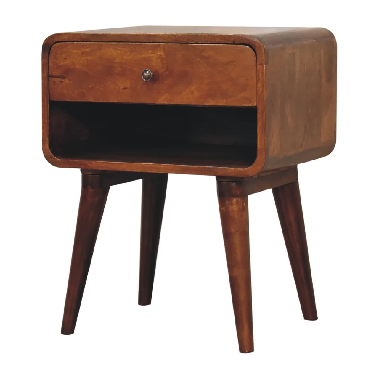 Curve Open Slot Chestnut Bedside - Bedside tables, photo 3 of 9