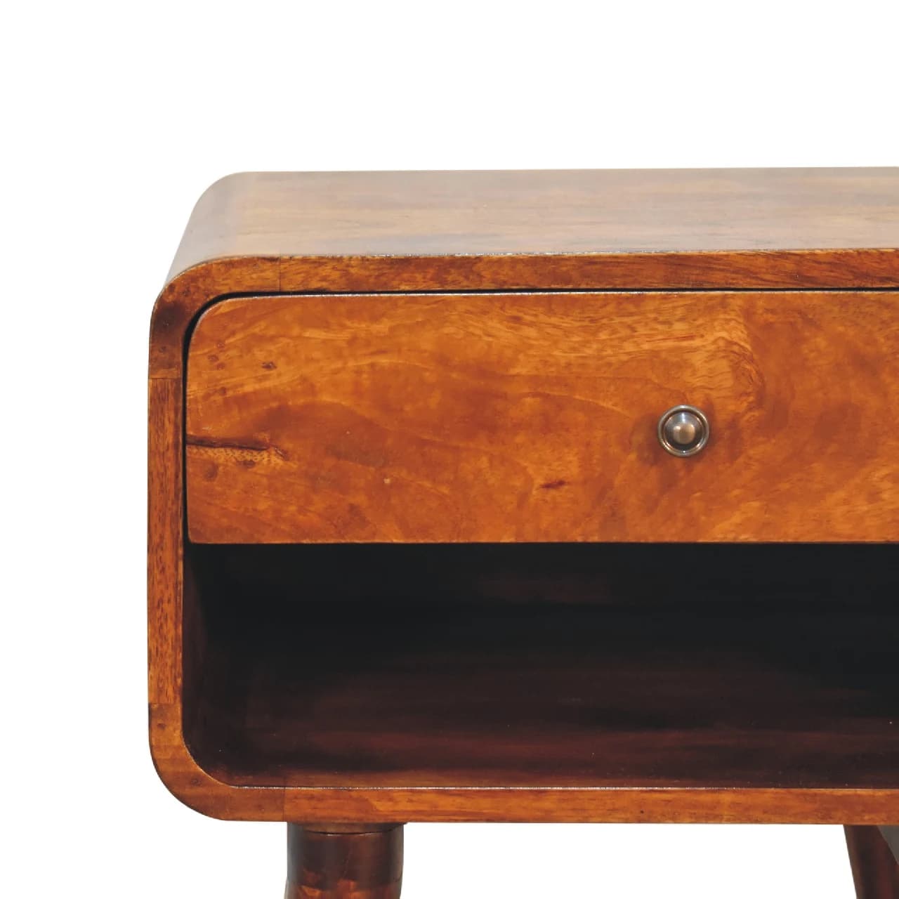 Curve Open Slot Chestnut Bedside - Bedside tables, photo 4 of 9