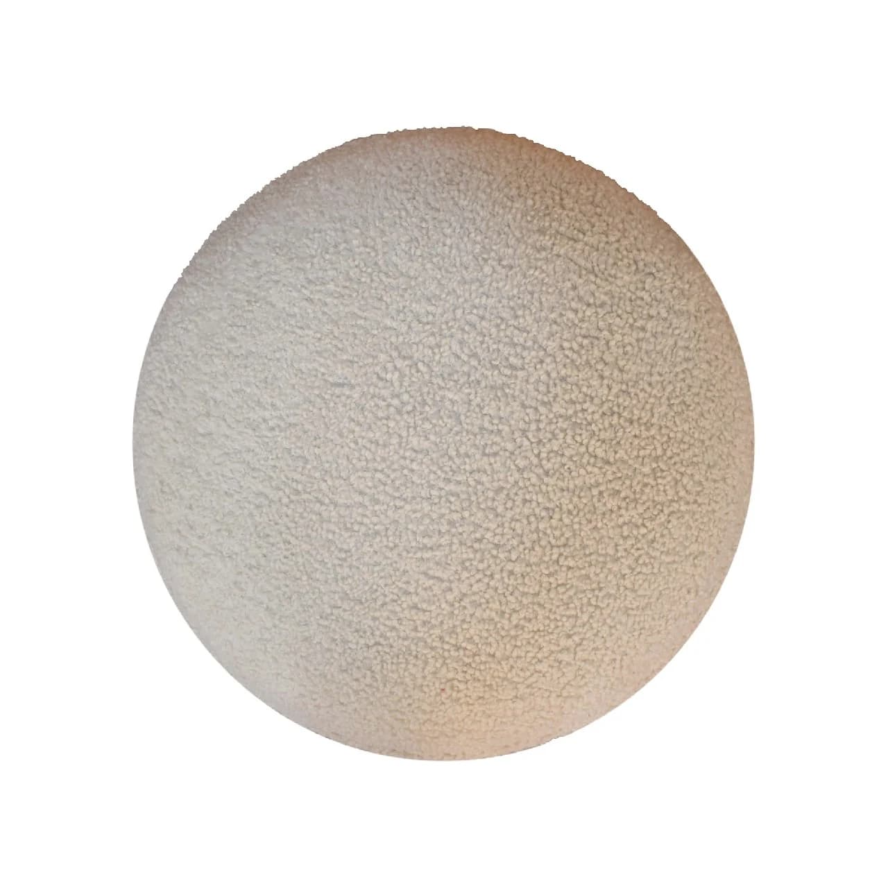 Cream Boucle Rounded Footstool - Footstools & ottomans, photo 7 of 8