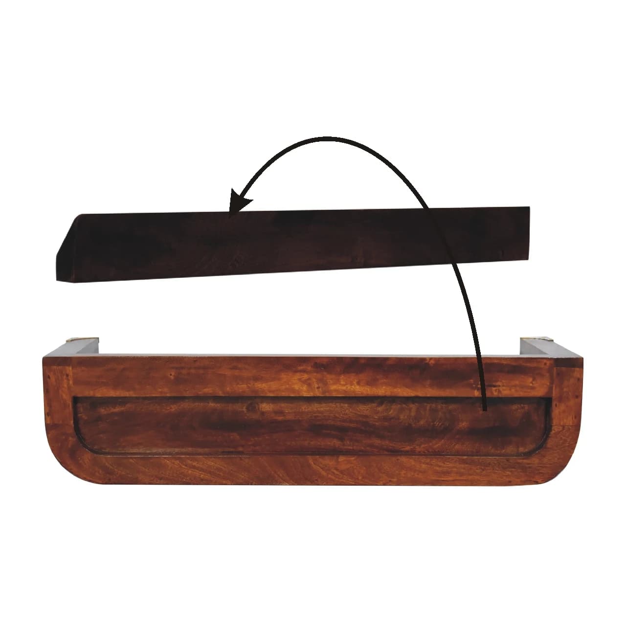 Indira Chestnut Floating Console - Console tables, photo 9 of 9