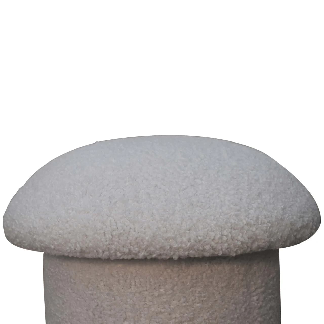 White Boucle Mushroom Footstool - Footstools & ottomans, photo 3 of 6