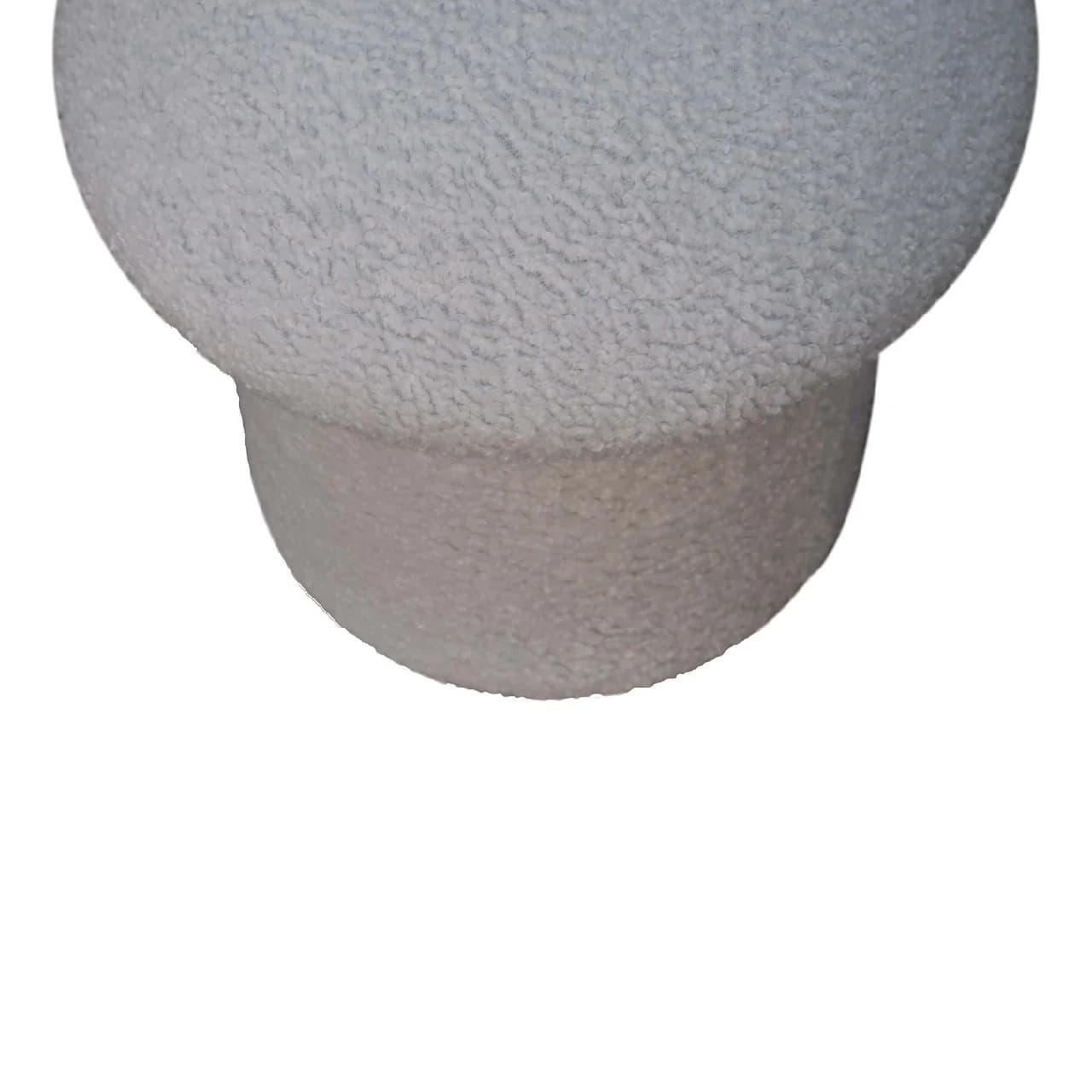 White Boucle Mushroom Footstool - Footstools & ottomans, photo 4 of 6