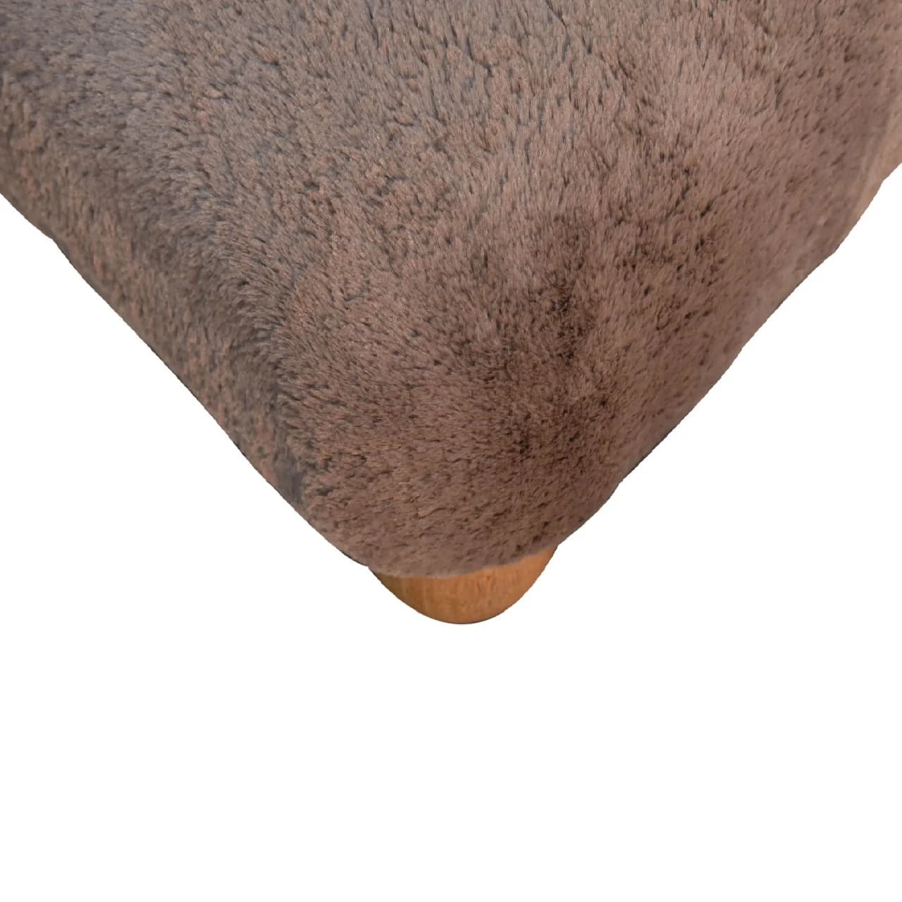 Mocha Faux Fur Nordic Footstool - Footstools & ottomans, photo 8 of 8