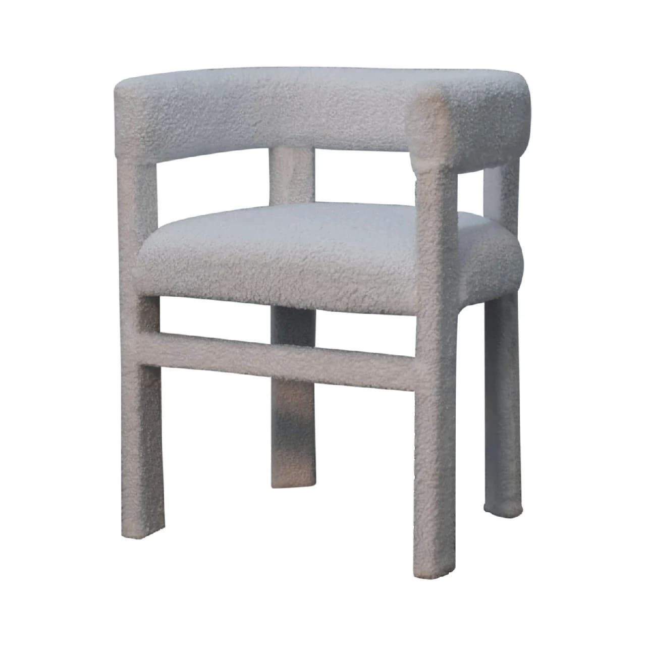 White Boucle Occasional Chair - Armchairs, photo 3 of 10