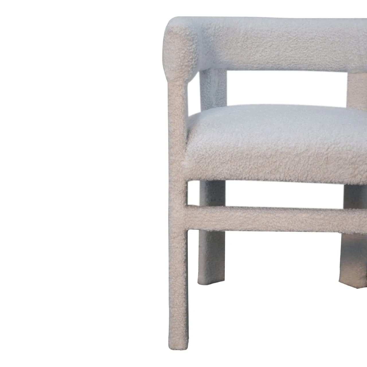 White Boucle Occasional Chair - Armchairs, photo 5 of 10