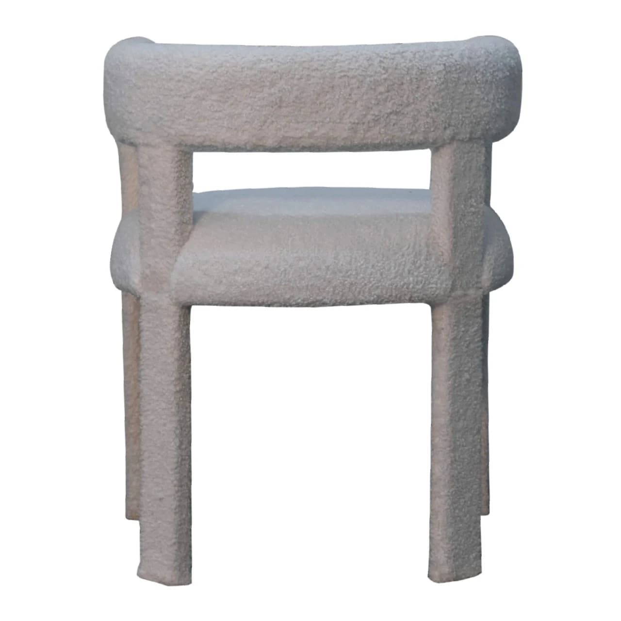 White Boucle Occasional Chair - Armchairs, photo 10 of 10