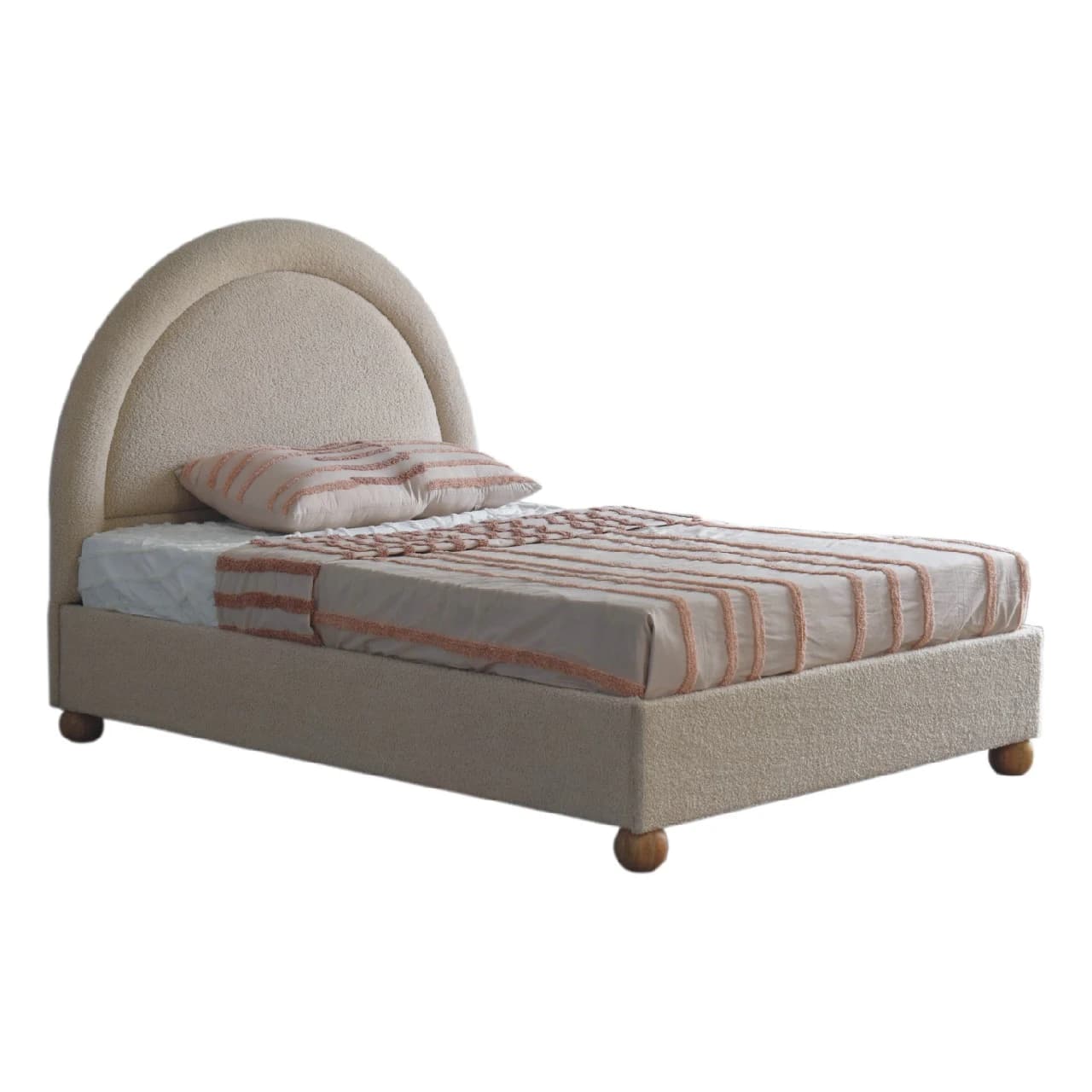 Cream Boucle Double Bed - Beds & bed frames, photo 10 of 10