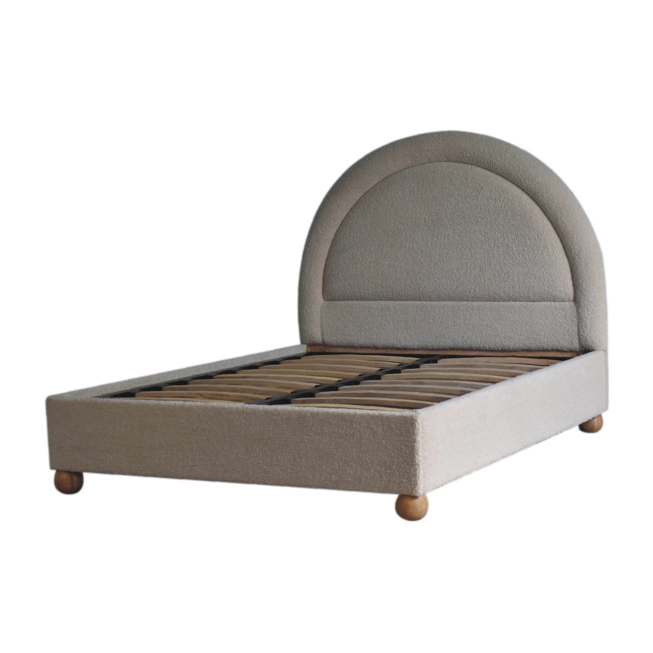 Cream Boucle Double Bed - Beds & bed frames, photo 3 of 10