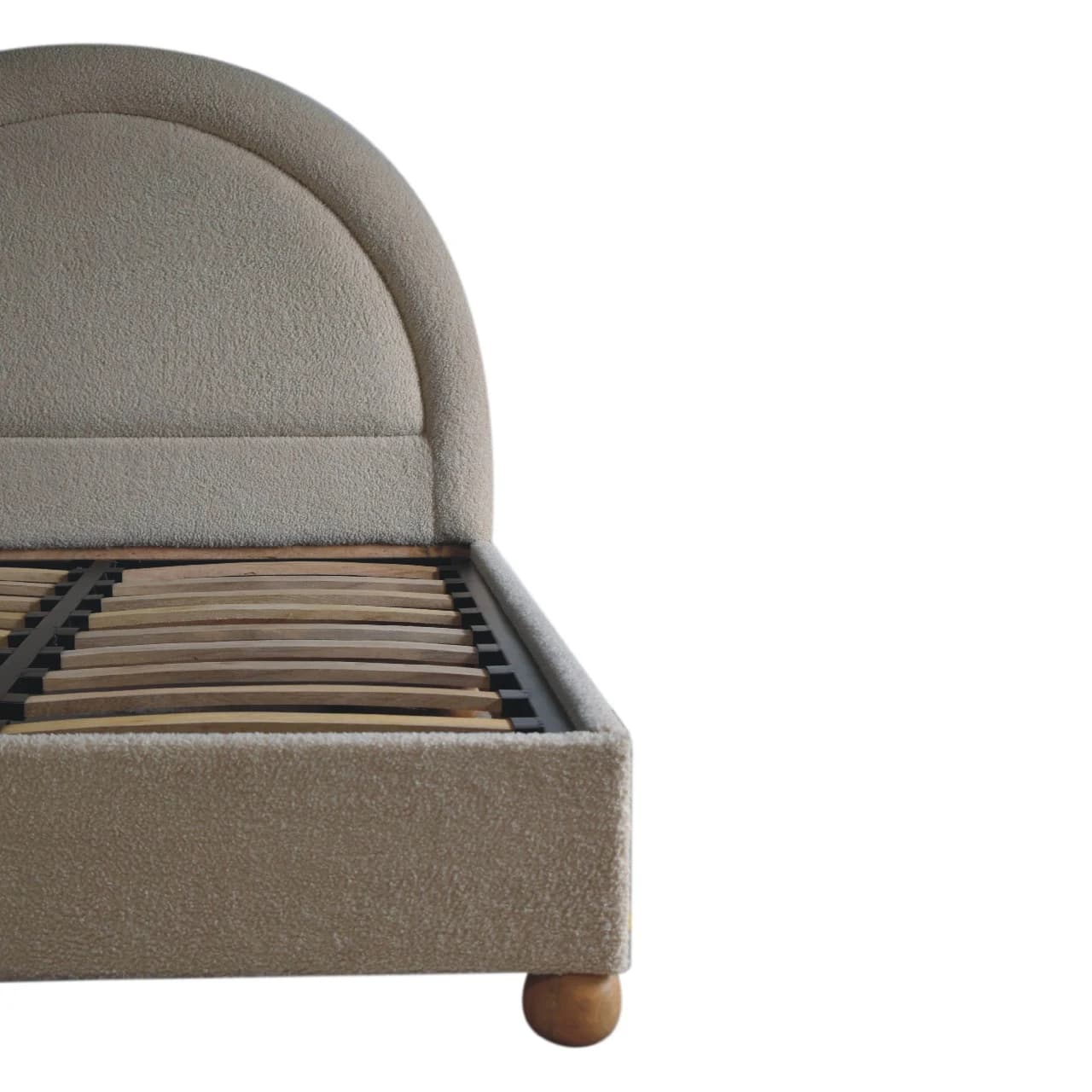 Cream Boucle Double Bed - Beds & bed frames, photo 4 of 10