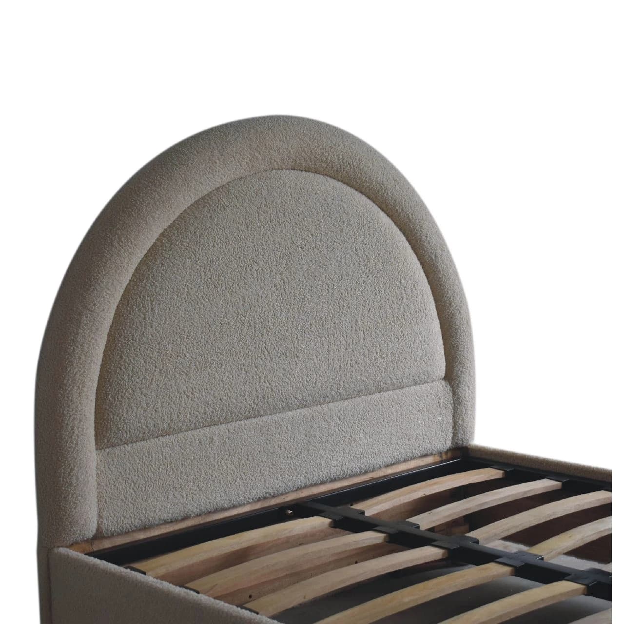 Cream Boucle Double Bed - Beds & bed frames, photo 5 of 10